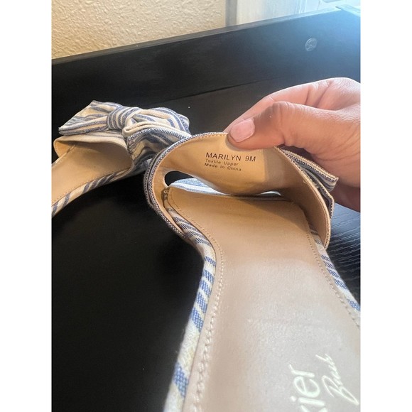 Botkier New York Beach Marylin Bow Striped Sandals Size 9 - Picture 7 of 8